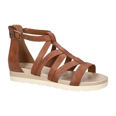 Easy Street Womens Vila Wedge Sandals In Brown