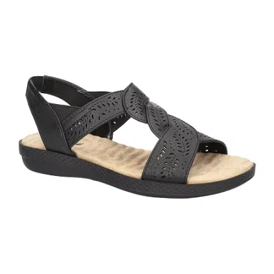 Easy Street Womens Weare Wedge Sandals In Black