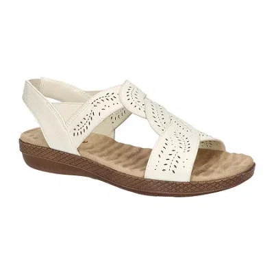 Easy Street Womens Weare Wedge Sandals In White