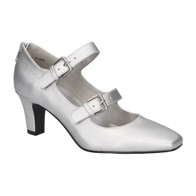 Easy Street Womens Willis Stiletto Heel Pumps In Silver