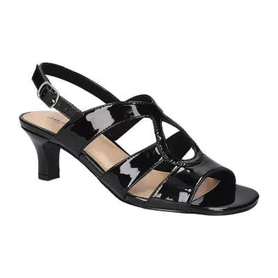 Easy Street Womens Zella Heeled Sandals In Animal Print