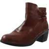 Easy Street Womens Zipper Faux Leather Booties