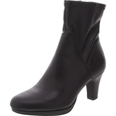 Easy Street Womens Zipper Faux Leather Chelsea Boots In Brown