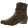 Easy Street Womens Zipper Man Made Ankle Boots In Multi