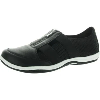 Easy Street Womens Zipper Man Made Casual And Fashion Sneakers In Black