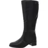 Easy Street Womens Zipper Manmade Knee-high Boots In Black
