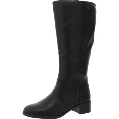 Easy Street Womens Zipper Manmade Knee-high Boots In Black