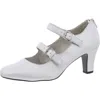 Easy Street Womens Zipper Satin Mary Jane Heels