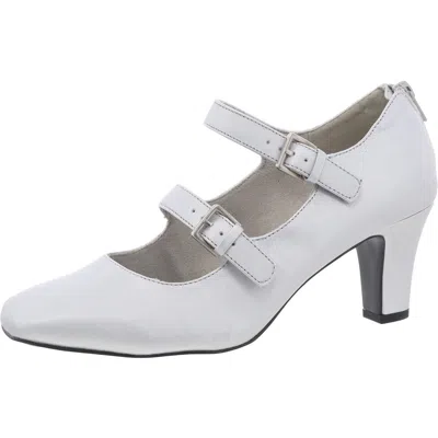 Easy Street Womens Zipper Satin Mary Jane Heels