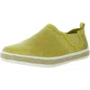 EASY STREET WRENLEY WOMENS PADDED INSOLE FAUX LEATHER SLIP-ON SNEAKERS