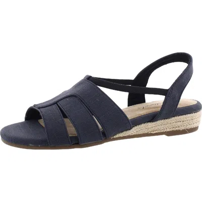 Easy Street Yesenia Womens Stretch Open Toe Wedge Sandals In Multi
