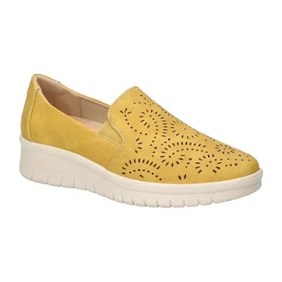 Easy Street Ying Womens Round Closed Toe Slip-on Shoe In Yellow
