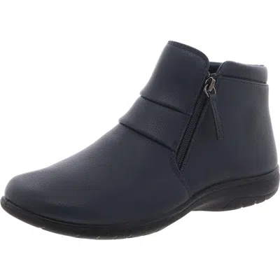 Easy Street Zozo Womens Solid Manmade Ankle Boots In Multi