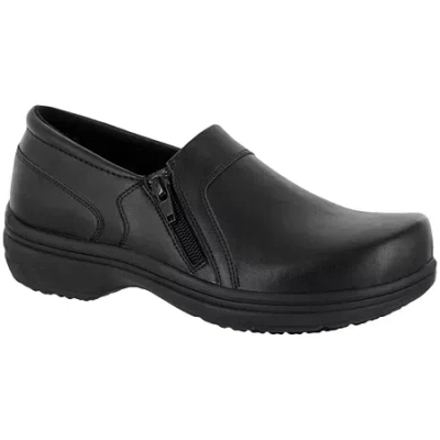Easy Works By Easy Street Bentley Womens Round Clogs In Black