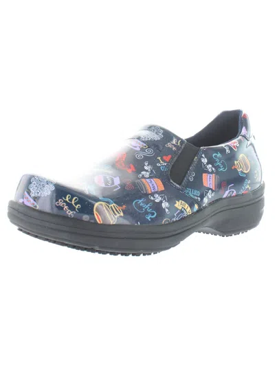 Easy Works By Easy Street Bind Womens Patent Leather Print Clogs In Multi