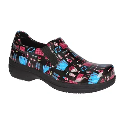 Easy Works By Easy Street Bind Womens Round Clogs In Black