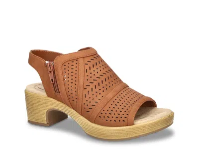 Easy Works By Easy Street Womens Evan Heeled Sandals In Brown