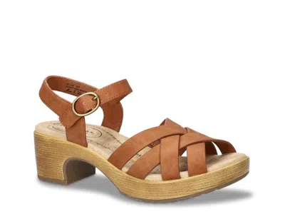 Easy Works By Easy Street Extra Wide Width Miyah Sandal In Brown