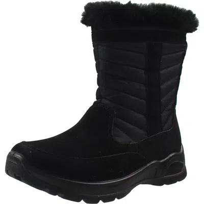 Easy Works By Easy Street Frazer Womens Faux Fur Lined Faux Suede Winter & Snow Boots