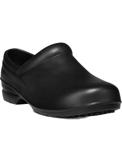 Easy Works By Easy Street Kris Womens Slip Resistant Mules Clogs In Black