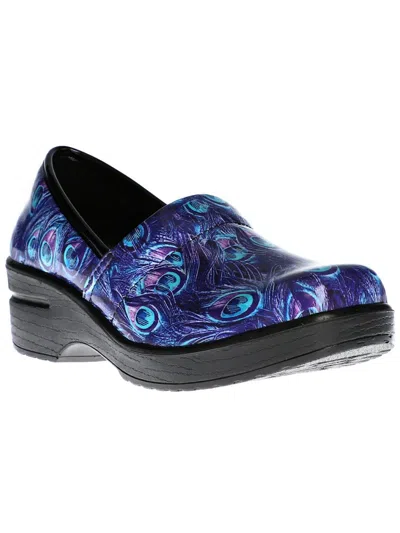 Easy Works By Easy Street Laurie Womens Faux Leather Slip On Clogs In Multi