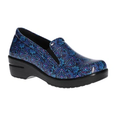 Easy Works By Easy Street Leeza Womens Round Slip-on Shoe In Blue