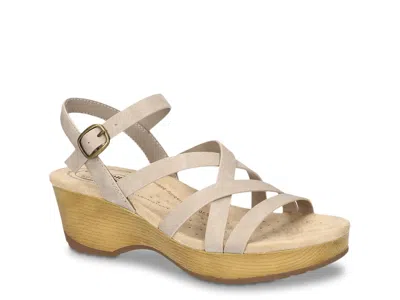 Easy Works By Easy Street Monroe Platform Sandal In Brown