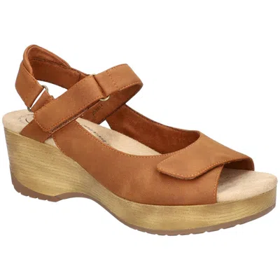 Easy Works By Easy Street Rez Womens Faux Leather Slingback Wedge Sandals In Multi