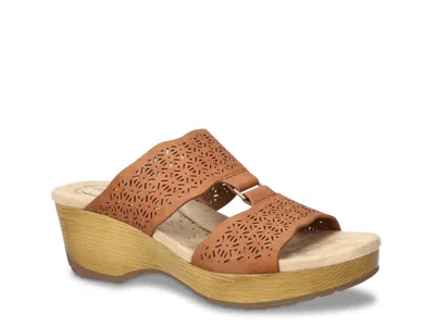 Easy Works By Easy Street Rin Sandal In Brown
