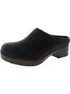 Easy Works By Easy Street Soleia Womens Faux Leather Woven Clogs In Multi