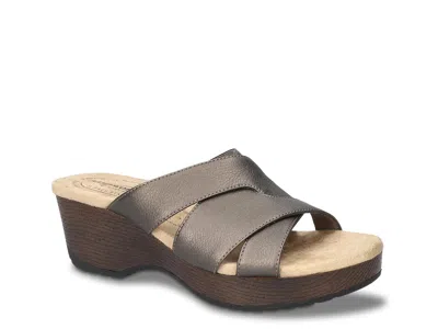 Easy Works By Easy Street Wide Width Ren Sandal In Gray