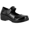 Easy Works By Easy Street Womens Patent Slip Resistant Work And Safety Shoes In Black
