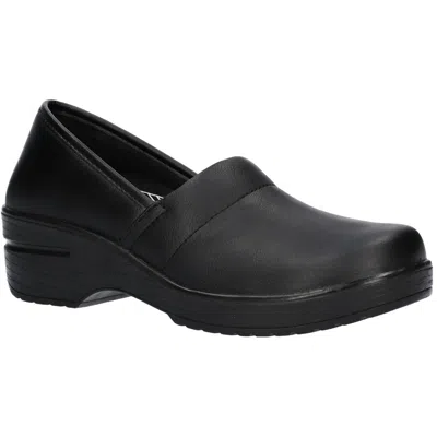 Easy Works By Easy Street Womens Solid Man Made Ballet Flats In Black