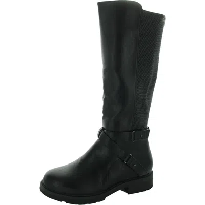 Easy Works By Easy Street Womens Zipper Knee-high Boots In Black