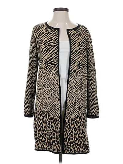 Pre-owned Easywear By Chico's Cardigan Sweater In Brown
