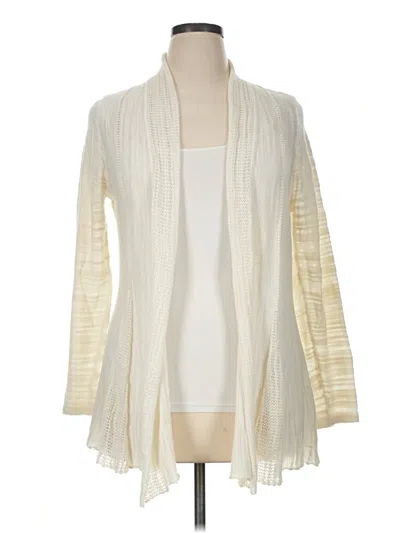 Pre-owned Easywear By Chico's Cardigan Sweater In Ivory
