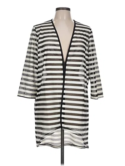 Pre-owned Easywear By Chico's Kimono In Silver