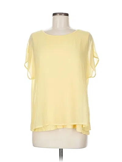 Pre-owned Easywear By Chico's Short Sleeve Blouse In Yellow