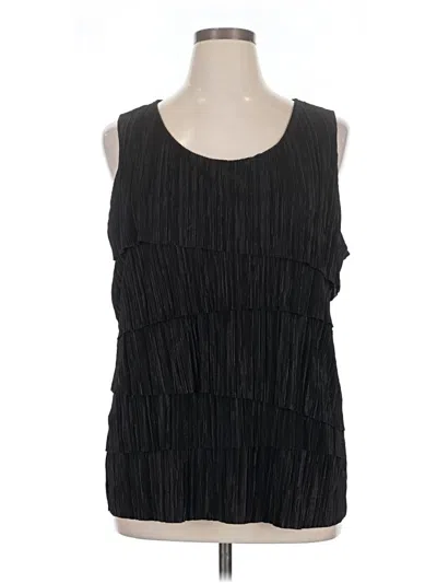 Pre-owned Easywear By Chico's Sleeveless Blouse In Black