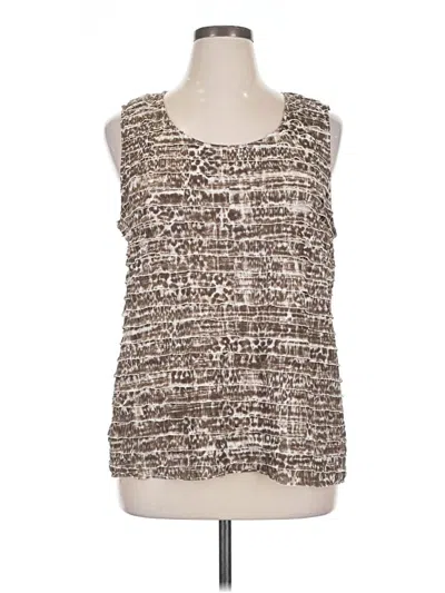 Pre-owned Easywear By Chico's Sleeveless Blouse In Brown