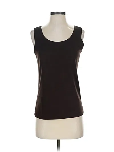 Pre-owned Easywear By Chico's Sleeveless Top Brown Scoop Neck Tops