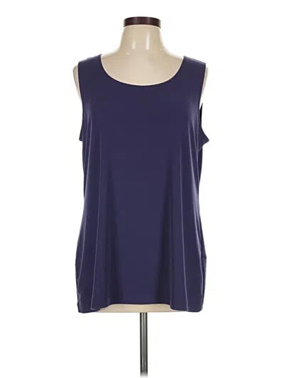 Pre-owned Easywear By Chico's Sleeveless Top Purple Scoop Neck Tops