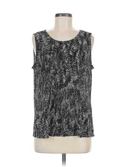 Pre-owned Easywear By Chico's Sleeveless Top Silver Scoop Neck Tops