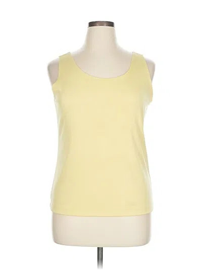 Pre-owned Easywear By Chico's Sleeveless Top Yellow Scoop Neck Tops