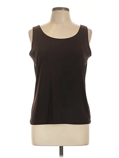 Pre-owned Easywear By Chico's Sleeveless T-shirt In Brown