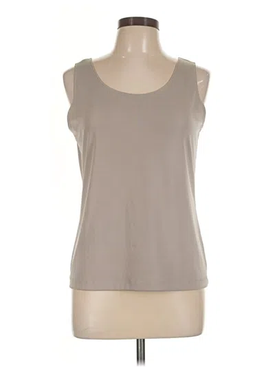 Pre-owned Easywear By Chico's Sleeveless T-shirt In Tan