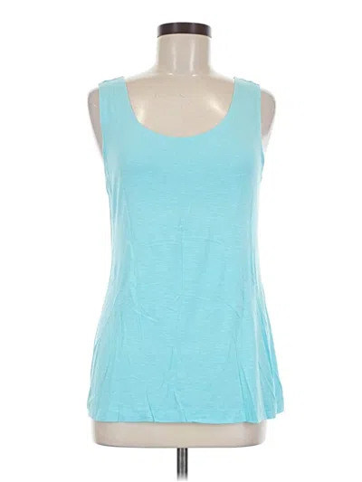 Pre-owned Easywear By Chico's Tank Top Blue Strapless Neckline Tops