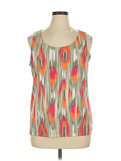 Pre-owned Easywear By Chico's Tank Top Orange Strapless Neckline Tops