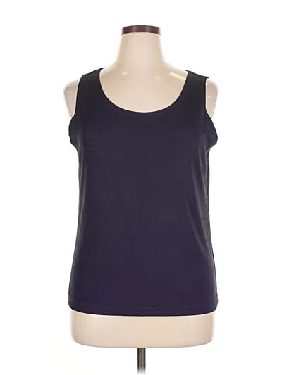Pre-owned Easywear By Chico's Tank Top Purple Halter Neckline Tops