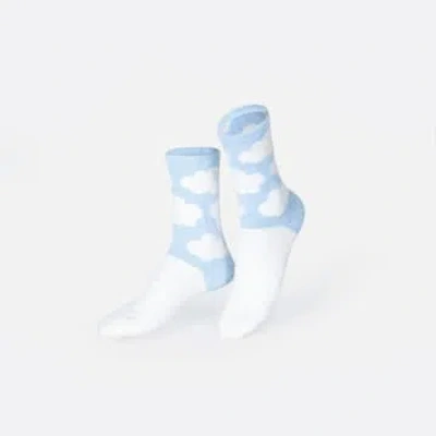 Eat My Socks Fluffy Cloud Socks In Blue